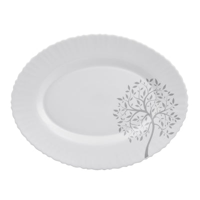 Arias by Lara Dutta Fluted Tree Of Life Dinner Set - 33 Pieces