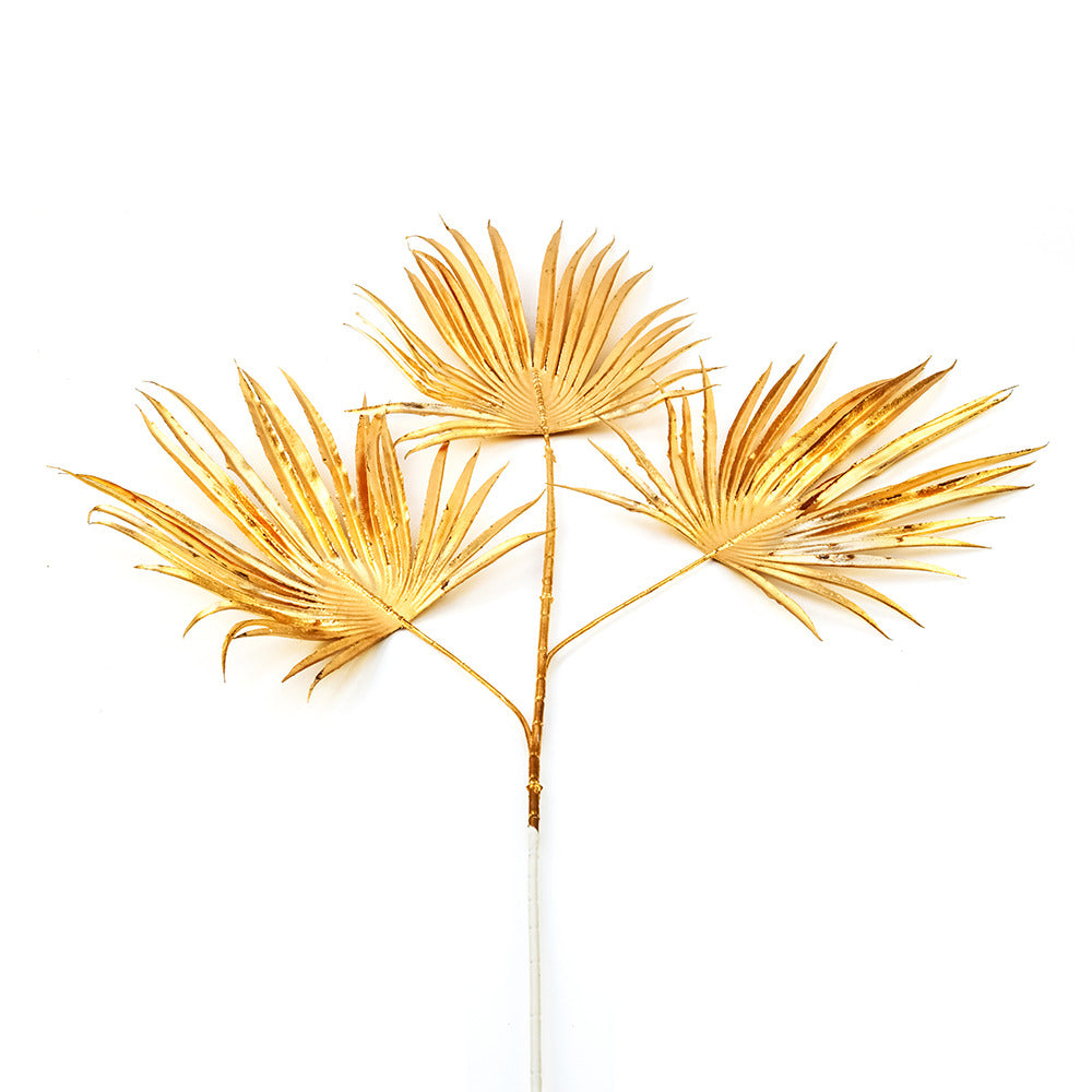Artificial Palm Leaf Stick (Gold)