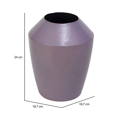 Decorative Stout Metal Vase (Lavender)