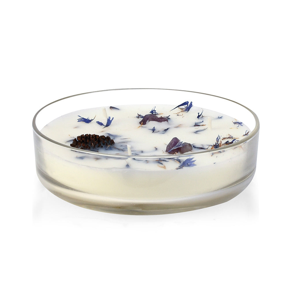 Arias by Lara Dutta Fresh Bergamot and Oud Water Scented Bowl Candle (White)