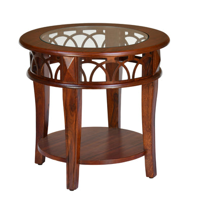 Claresta Solid Wood Side Table (Brown)