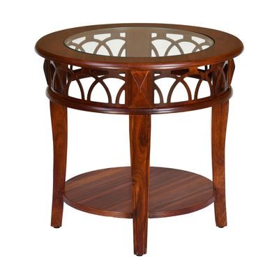 Claresta Solid Wood Side Table (Brown)