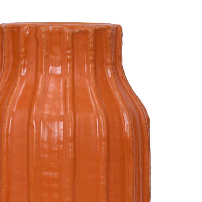 Bottle Shaped Decorative Ceramic Vase (Orange)