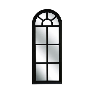 Windowpane Decorative Wall Mirror (Black)