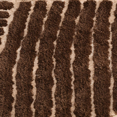 Abstract Polyester 20" x 30" Anti Skid Bath Mat (Dark Brown)