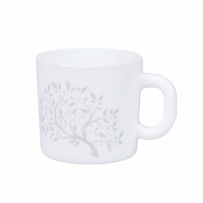 Arias Tree of Life Coffee Mugs Set of 6 (180 ml, White)
