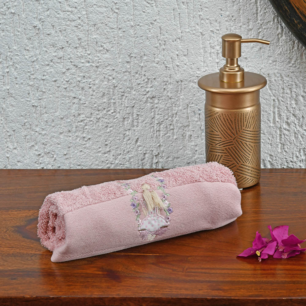 Arias by Lara Dutta Super Soft 500 GSM Cotton Hand Towel 40 x 60 cm (Onion Pink)