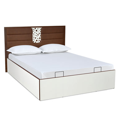 Noir Prime Bed with Semi Hydraulic Storage (White)