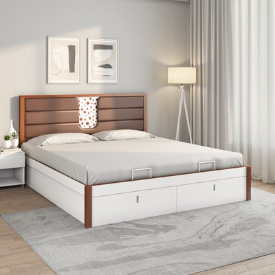 Noir Premier Bed with Hydraulic Storage (White)