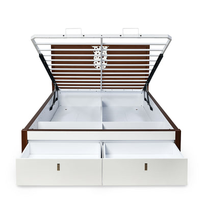 Noir Premier Bed with Hydraulic Storage (White)