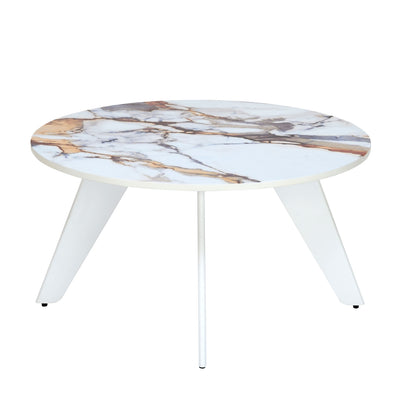 Christa Engineered Wood Center Table with (White)
