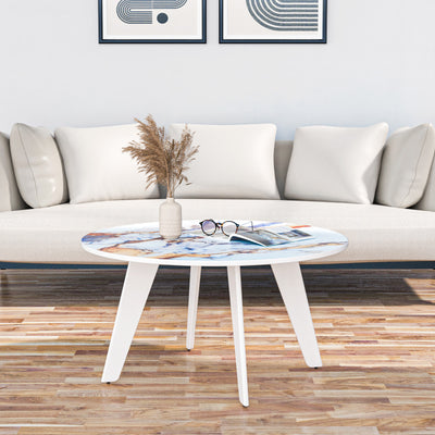 Christa Engineered Wood Center Table with (White)