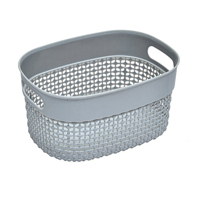 Polypropylene 3.3 L Storage Basket Set of 3 (Grey)