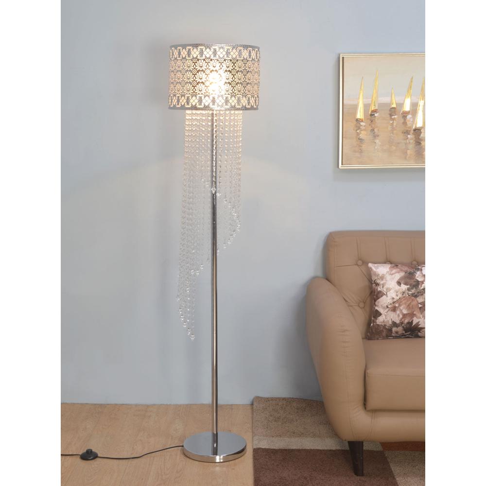 Crystalia Floor Lamp (Silver)