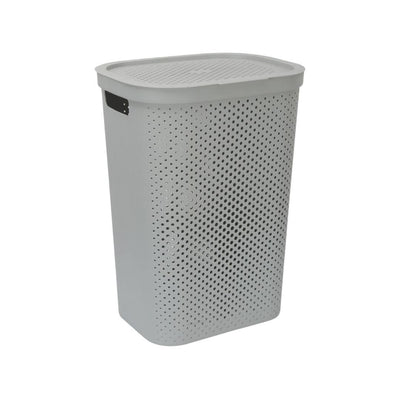 Rectangular 58 Litre Laundry Basket (Grey)