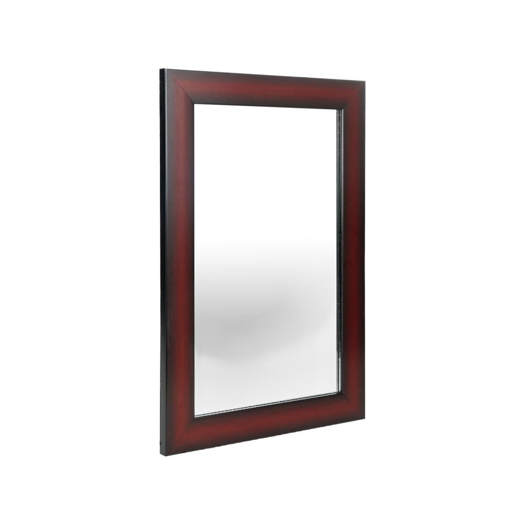 Spain Synthetic Wood Rectangular Small Mirror (Brown)