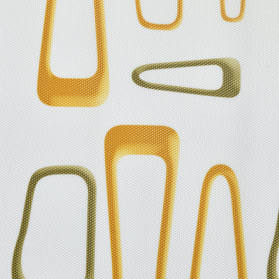 Geometric Print Anti Slip Shelf Mat White & Green 45 x 150 cm