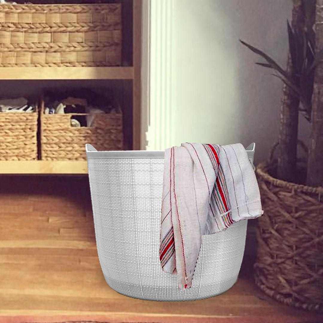 Round 32 Litre Laundry Basket (Grey)