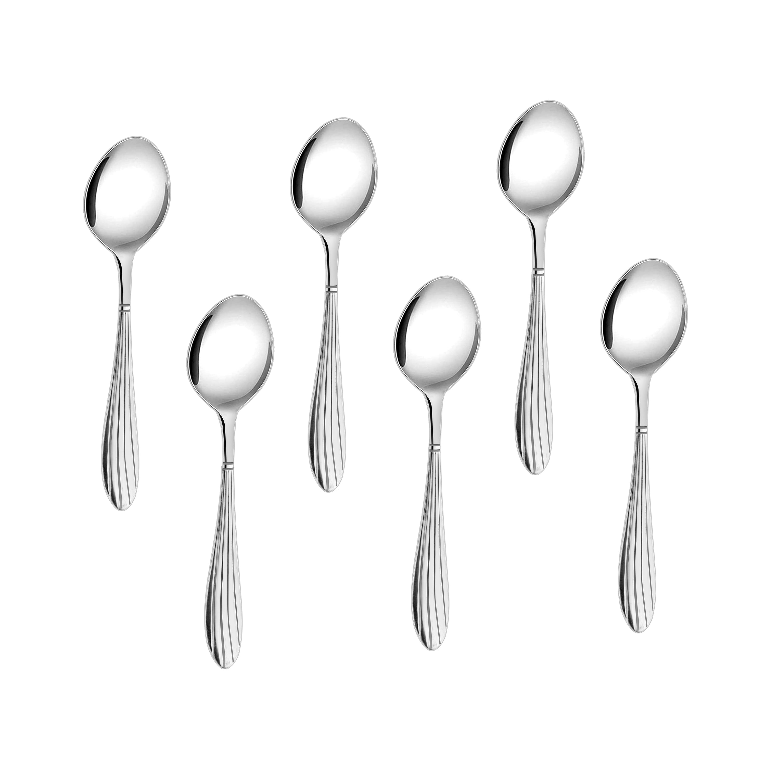 Arias by Lara Dutta Sysco Tea Spoon Set of 6 (Silver)