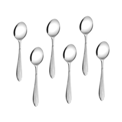 Arias by Lara Dutta Sysco Tea Spoon Set of 6 (Silver)