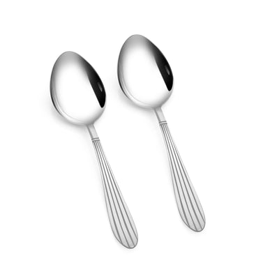Arias by Lara Dutta Sysco Serving Spoon Set of 2 (Silver)