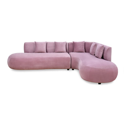 Arias by Lara Dutta Lorenza Fabric Lounger Sofa (Onion Pink)