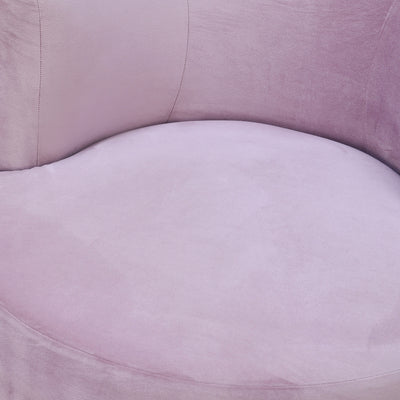 Arias by Lara Dutta Lorenza Fabric Upholstered Swivel Arm Chair (Onion Pink)