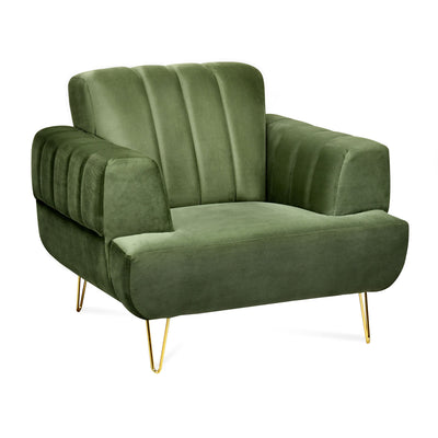 Somerville 1 Seater Sofa (Olive Green)