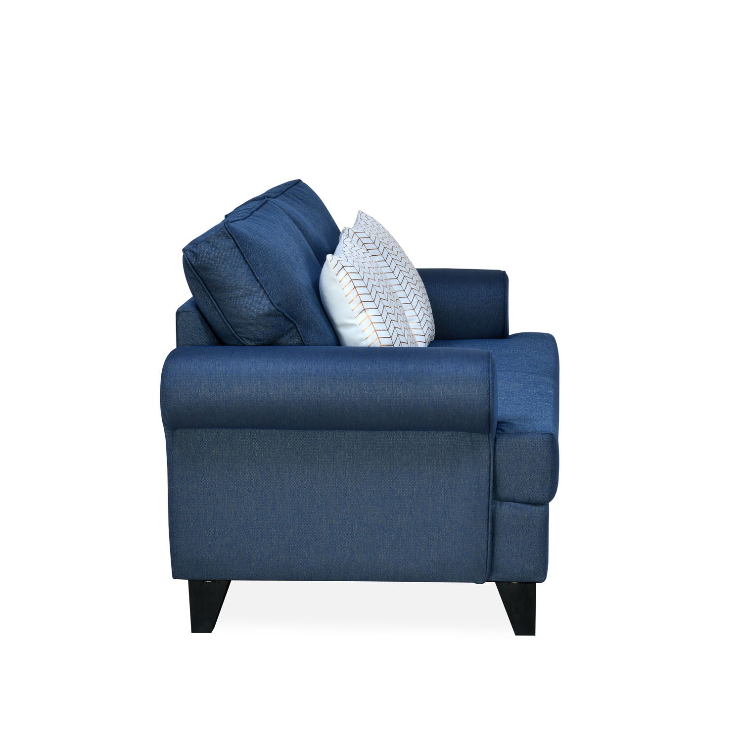 Velma Fabric 2 Seater Sofa with Cushion (Blue)