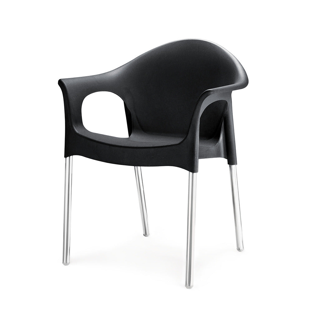 Nilkamal Novella 09 Plastic Chair (Black)