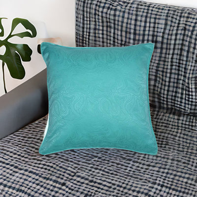 Ariana Veera Jacq Abstract Polyester 16" x 16" Cushion Cover (Seagreen)