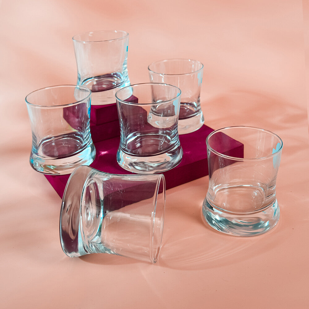 Sanjeev Kapoor Romania 350 ml Whisky Glass Set of 6