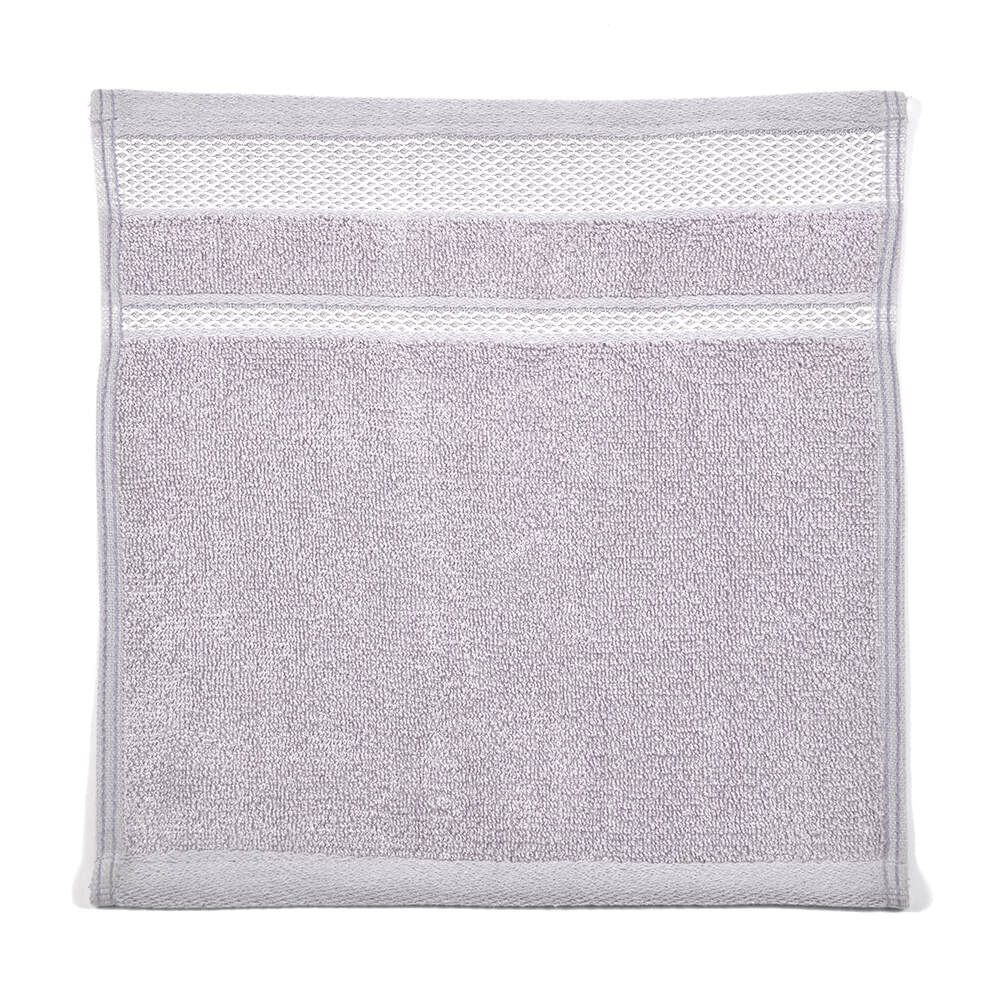 Super Soft Bamboo Cotton 30 x 30 cm Face Towel Set of 4 (Grey)