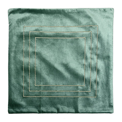 Solid Cotton Polyester 16" x 16" Cushion Covers Set of 2 (Green)