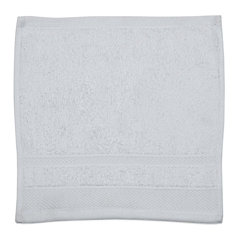 Super Soft Bamboo Cotton 30 x 30 cm Face Towel Set of 4 (White)