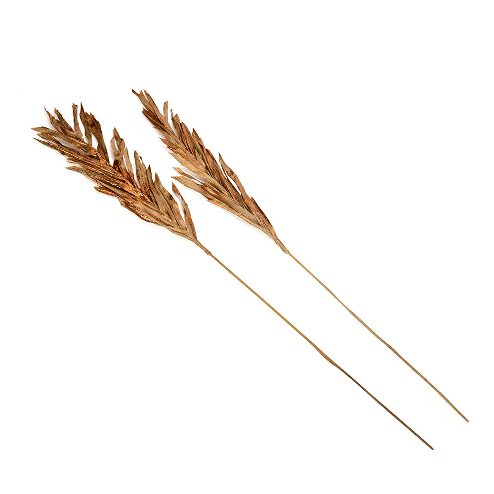 Decorative Leaf Wicker Dry Stick (Copper)