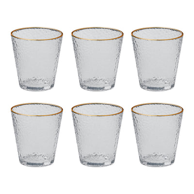 Yamasin Crystal 315 ml Whisky Glass With Gold Line Set of 6