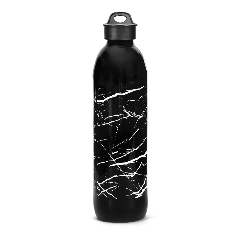 Marble Print 1000 ml Water Bottle (Black)