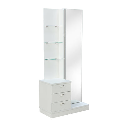 Prime Engineered Wood Dresser with Mirror (Frosty White)