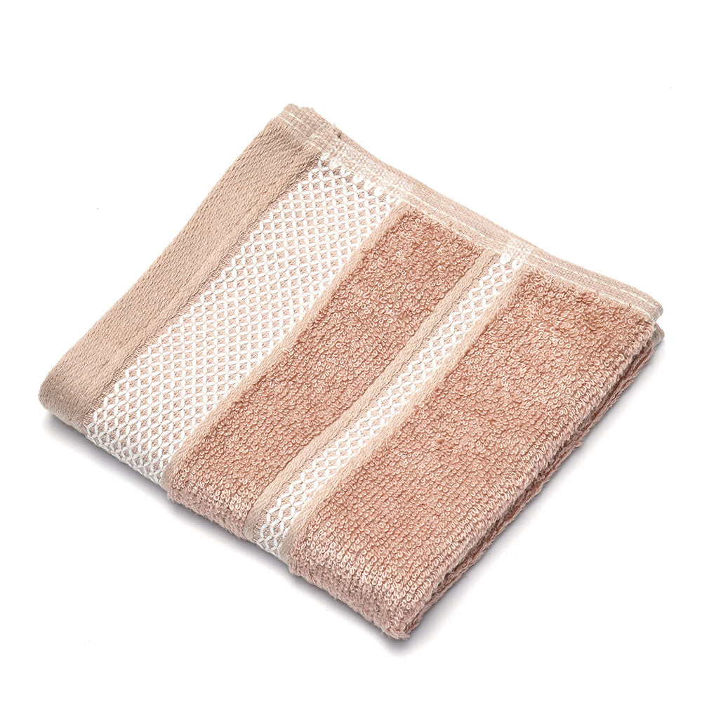Super Soft Bamboo Cotton 30 x 30 cm Face Towel Set of 4 (Beige)