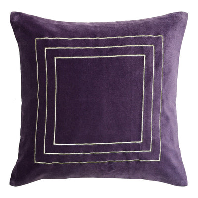 Solid Cotton Polyester 16" x 16" Cushion Covers Set of 2 (Lavender)