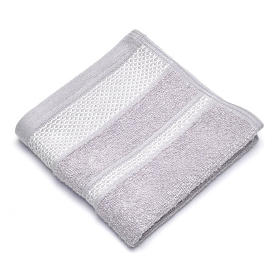 Super Soft Bamboo Cotton 30 x 30 cm Face Towel Set of 4 (Grey)