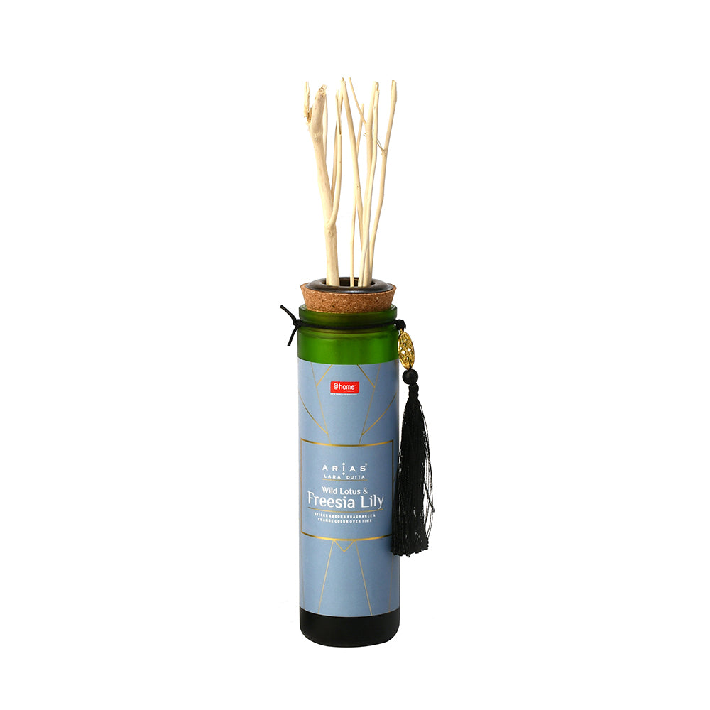 Arias 100 ml Wild Lotus and Freesia Lily Scented Reed Diffuser (Black)