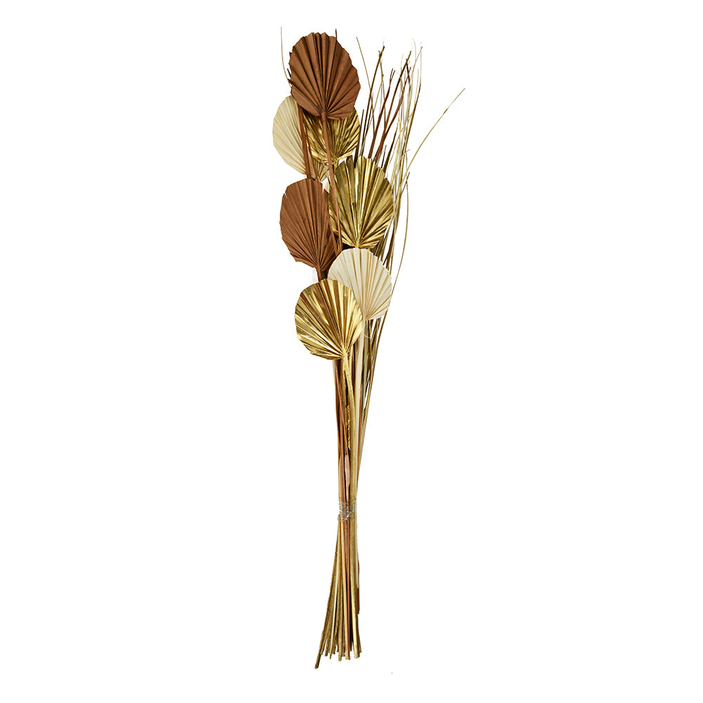 Palm Leaf Wicker Dry Stick (Brown, Beige & Gold)