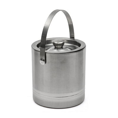Arias Stainless Steel Ice Bucket With Tong and Opener Set of 3 (Silver)