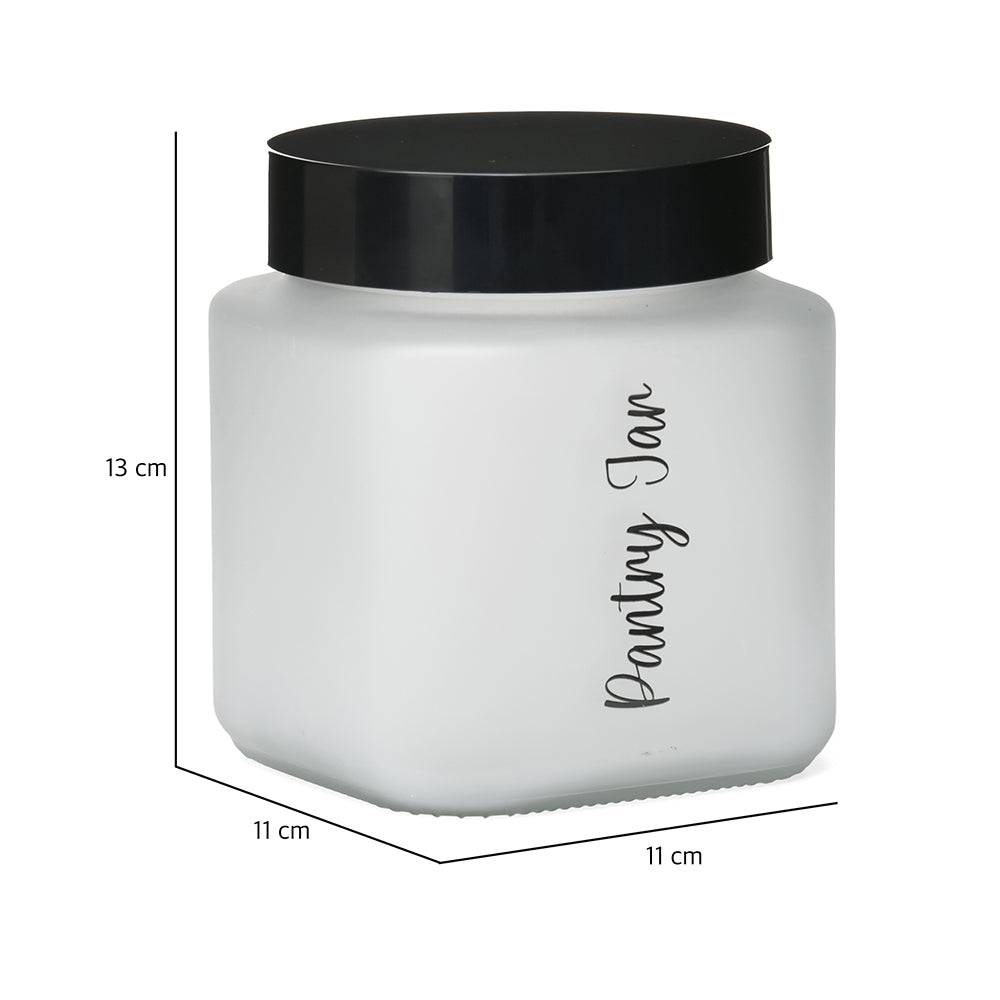Minimalist Multipurpose 1000 ml Canister Storage Container (White & Black)