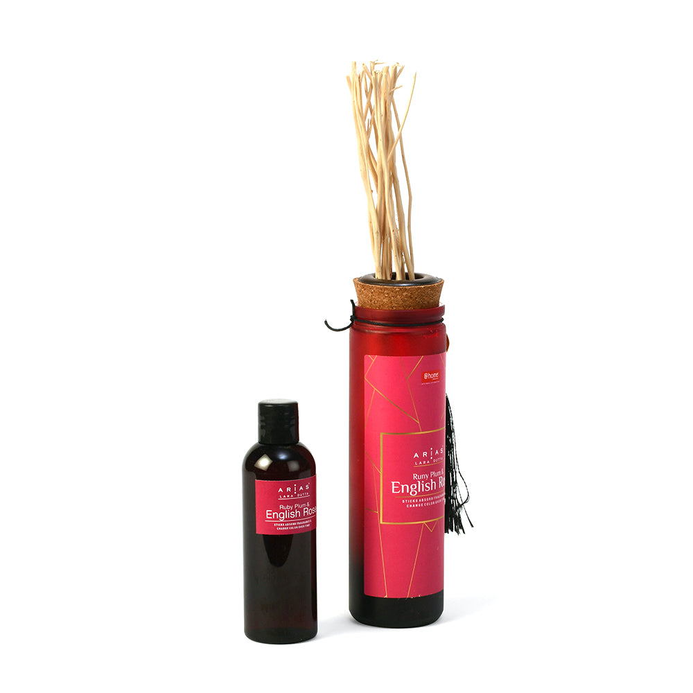 Arias by Lara Dutta 100 ml Ruby Plum and English Rose Scented Reed Diffuser (Black)