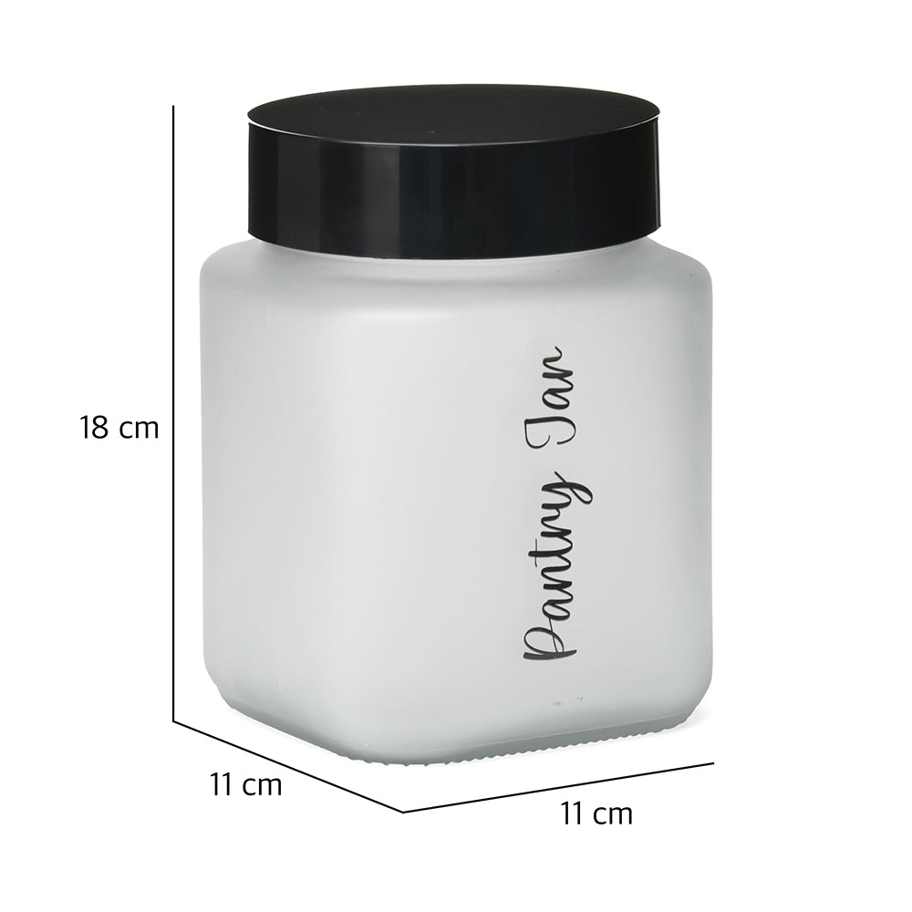 Minimalist Multipurpose 1500 ml Canister Storage Container (White & Black)