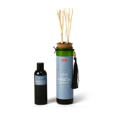 Arias 100 ml Wild Lotus and Freesia Lily Scented Reed Diffuser (Black)