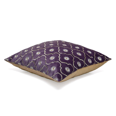 Abstract Cotton Polyester 16" x 16" Cushion Covers Set of 2 (Lavender)